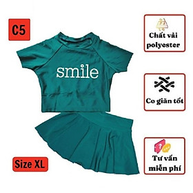 Đồ bơi nữ - bé gái tay ngắn 29-48kg, quần giả váy tạo cảm giác tự tin mọi hoạt động - HN.Store