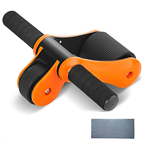 Con lăn tập cơ bụng 2 bánh cao cấp- Tặng kèm thảm lót gối(Khách chọn màu)