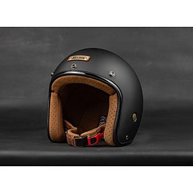 Nón bảo hiểm bulldog 4U màu đen