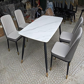 Mua Bộ bàn ăn 4 ghế mặt đá ceramic ghế monet