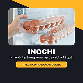 Mua Khay đựng trứng kèm nắp đậy Inochi Yoko 12 quả