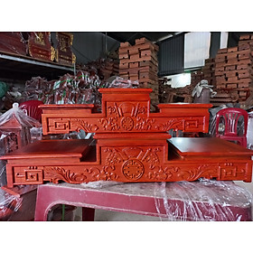 Mua Tam sơn tam cấp bục kệ bát hương bát nhang bằng gỗ hương kt mặt vuông 20cm