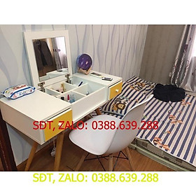 Mua Bàn Trang Điểm Bắc Âu 1 Ngăn kéo màu trắng vàng kết hợp