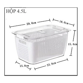 Mua Hộp Nhựa Đựng Thực Phẩm 2 lớp để Tủ Lạnh Có Lỗ Thoát Nước Khóa Thoát Khí Dễ Dàng Bảo Quản Rau Củ