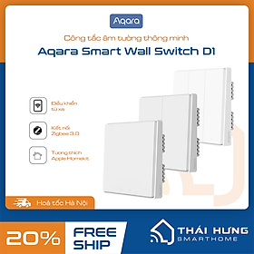 Công tắc âm tường Xiaomi - Aqara D1 có dây N - 2200w - có đèn báo, hỗ trợ homekit, 1-2-3 nút bản Zigbee