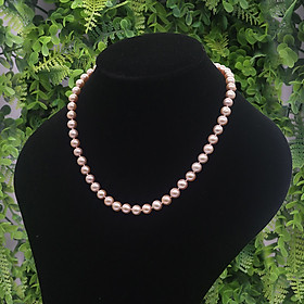 Vòng Cổ Ngọc Trai Tự Nhiên Ánh Tím, Chuỗi Pearl Ngọc Trai Quý Phái - DB1337 - Bảo Ngọc Jewelry