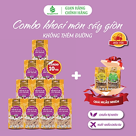 Combo 10 túi Khoai Môn Sấy Giòn KHÔNG ĐƯỜNG Nông Lâm Food 100g Healthy