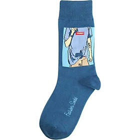 Socks Autumn Winter New Cartoon Realistic Portrait Socks Fashion Skateboard Cotton Socks Men And Women Couple Socks warm
