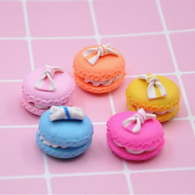 Mô hình bánh Macaron 5 màu cho các bạn chọn trang trí móc chìa khóa, DIY