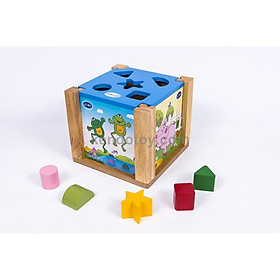 Hộp xếp hình thả khối | Đồ chơi gỗ thông minh cho bé