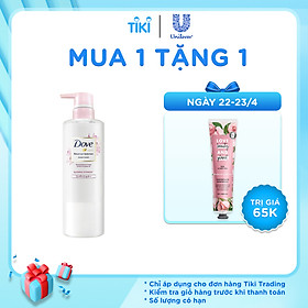 Kem Xả Dove Giúp Tóc Bóng Mượt Hoa Sen Và Dầu Jojoba 500g