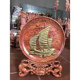 Mua Tranh đĩa gỗ hương Sơn vàng cao cấp