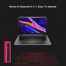 Virtual Laser Projection Wireless Keyboard for Smartphone Tablet Desktop Black