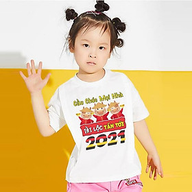 Áo thun trẻ em TẾT TÂN SỬU 2021 TẤN TÀI TẤN LỘC siêu cute