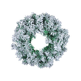 Artificial Snowy Christmas Wreath Front Door Wreath for Holiday House Window