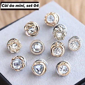 Set Cài Áo Chống Hở Cho Nữ 10 Chi Tiết Họa Tiết Nhã Nhặn, Nút Cài Chắc Chắn, Siêu Tiện