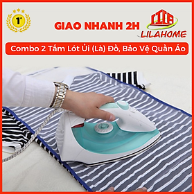 Mua Combo 2 Tấm Lót Ủi Là Quần Áo Chịu Nhiệt  Bảo Vệ Đồ Đạc Khỏi Vết Cháy Và Bóng Size 40x60cm - Hàng Chính Hãng (Giao Màu Ngẫu Nhiên)