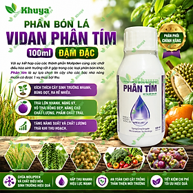 Phân bón lá Vidan Phân tím 100ml Đậm Đặc Bung đọt - Ra rễ - Phì trái