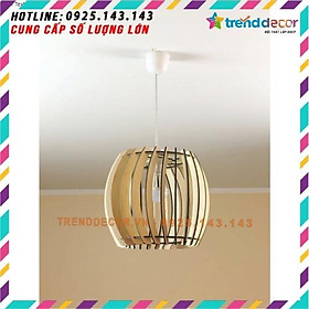 Mô Hình Đầu thú gỗ ghép trang trí ĐÈN GỖ  CAFE THẢ TRẦN TT006