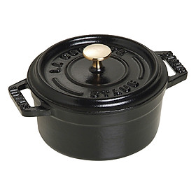 Nồi gang tròn staub màu đen - nhiều kích cỡ