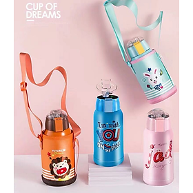 Mua Bình giữ nhiệt trẻ em hiển thị nhiệt độ lõi inox 304 dung tích 500ml hình thú ngộ nghĩnh