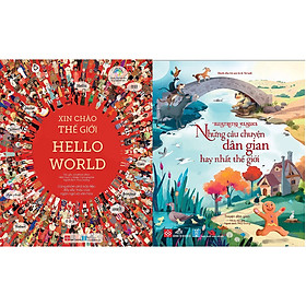 Combo 2 Cuốn: Illustrated Classics - Những Câu Chuyện Dân Gian Hay Nhất Thế Giới + Xin Chào Thế Giới - Cùng Khám Phá Bữa Tiệc Đầy Màu Sắc Của Ngôn Ngữ Và Văn Hóa