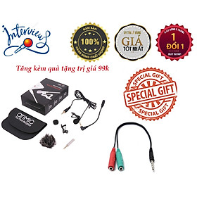 Mua ROGTZ - Micro thu âm Arimic cài áo Thu âm đa hướng Dây mềm 1.5m Tương thích Điện thoại  Máy ảnh Bông lọc micro Giắc cắm 3.5mm TRRS Adapter 4 khấc Túi da đựng  - Hàng chính hãng