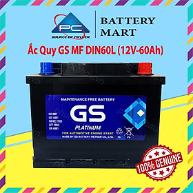 Bình Ắc Quy 12V-60Ah, Ắc Quy Ô Tô GS MF DIN60L/R/LBN