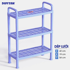 ️Kệ Dép 3 Tầng Lớn Duy Tân Nhựa Cao Cấp Đựng Đồ Đa Năng - Kệ 3 Tầng Xanh Dương