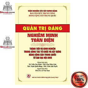 Hình ảnh Sách - Quản trị đảng nghiêm minh toàn diện (NXB Chính trị quốc gia sự thật)