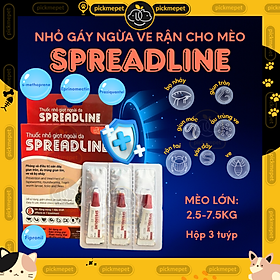 Nhỏ gáy SPREADLINE ngừa ve rận, bọ chét cho cho Mèo Vemedim