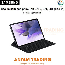 Bao Da kèm bàn phím Galaxy Tab S7 Plus / S8 Plus và S7 FE (12.4 in) Book Cover Keyboard Slim (EF-DT730) - Hàng Chính Hãng