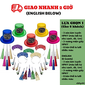 Bộ nón tiệc cho 20 khách Happy New Year Party Kit cbhp44