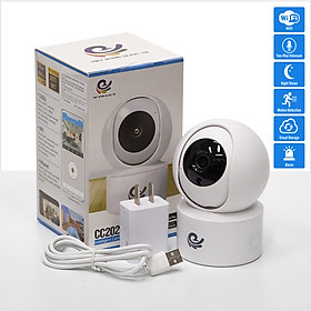 Camera Ip Giám Sát An Ninh Trong Nhà CC2020, 2.0Mpx 1920x1080P FULL HD, Xoay Theo Chuyển Động, Hú Báo Động, Dùng Cho Điện Thoại, Máy Tính, Smart TV, Dùng APP CARECAM PRO - Chính Hãng
