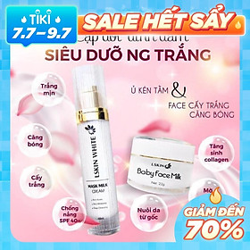 Bộ Chăm Sóc Da Mặt Cao Cấp Kem Ủ Trắng Mask Milk Cream + Kem Cấy Trắng Baby Face Milk Thương Hiệu Lskin - Cấp Nước, Giữ Ẩm, Chống Lão Hóa Và Căng Bóng Làn Da, Tái Tạo Da Từ Sâu Bên Trong
