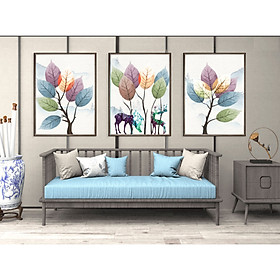 Mua Bộ tranh 3 Bức - Tranh treo tường  phòng khách- Tranh 3D Hiện Đại HD 70470  /Gỗ MDF cao cấp phủ kim sa/ Chống ẩm mốc  mối mọt/Bo viền góc tròn