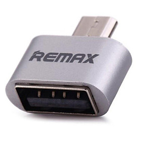 Mua Đầu Chuyển USB OTG Remax RA-OTG - 2 Cổng Micro USB Và USB 2.0 (Bạc) - Hàng chính hãng