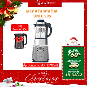 Mua Máy làm sữa hạt Unie V9S  công suất 1800W  dung tích 1.75L  tự làm sạch sấy cối thủy tinh chịu nhiệt -Unie Official Store- Hàng chính hãng