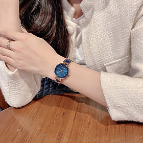 Đồng Hồ Nữ Julius Hàn Quốc JA1209C Dây Thép Phối Ceramic Thanh Lịch