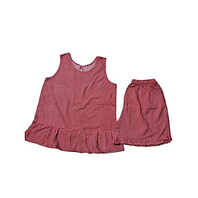 (40-70kg) Đồ Bộ Mặc Nhà, Đồ Bộ Đùi Tole (Lanh) 2 Da Nữ Tay Cánh Tiên, Có Bigsize