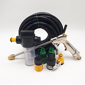 Mua Bộ vòi xịt nước tưới cây  Rửa xe BTD-7205 vòi súng đồng VOI-17 kèm bình xà phòng + 15m Dây 8/11