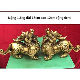 Mua Cặp tỳ hưu bằng đồng vàng nguyên khối MS1100