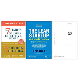 Combo 3 cuốn: 7 Thói Quen Hiệu Quả +Đúng Việc + Khởi Nghiệp Tinh Gọn - The Lean Startup - Eric Ries (nguyetlinhbook)