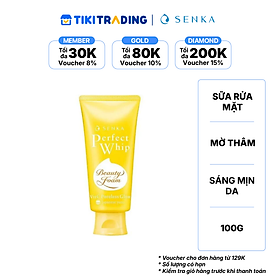 SỮA RỬA MẶT SÁNG MỊN MỜ THÂM SENKA PERFECT WHIP VIT C PORELESS GLOW 100G
