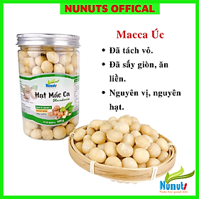 HẠT MẮC CA ÚC ĐÃ TÁCH VỎ HŨ 500G ( NHÂN MACCA ÚC)