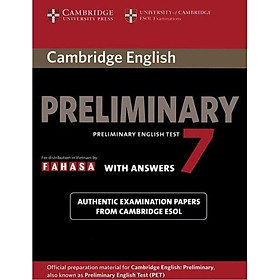 Cambridge Preliminary English Test 7 Student's Book with Answers Reprint Edition