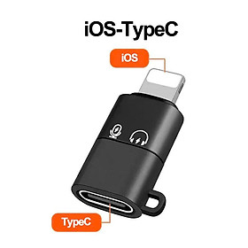 Đầu chuyển đổi Cho Micro Thu Âm Không Dây từ Type C sang Lightningg (i.phone) type c sang ios Jack Dây KHÔNG DÙNG CHO TAI NGHE - Hàng Nhập Khẩu