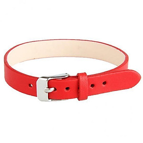 2xFashion Cow Leather Wristband Cuff Bracelet Bangle Charm Women Jewelry Red