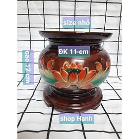 Mua Lư hương gỗ chạm hoa sen