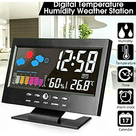 Mua ĐỒNG HỒ ĐỂ BÀN 4IN1 BÁO GIỜ BÁO NHIỆT ĐỘ BÁO THỜI TIẾT BÁO ĐỘ ẨM BÁO NGÀY THÁNG NĂM THỨ LED HIỂN THỊ MÀU CỰC ĐẸP CẢM ỨNG ÂM THANH HÀNG CHUẨN GIÁ RẺ